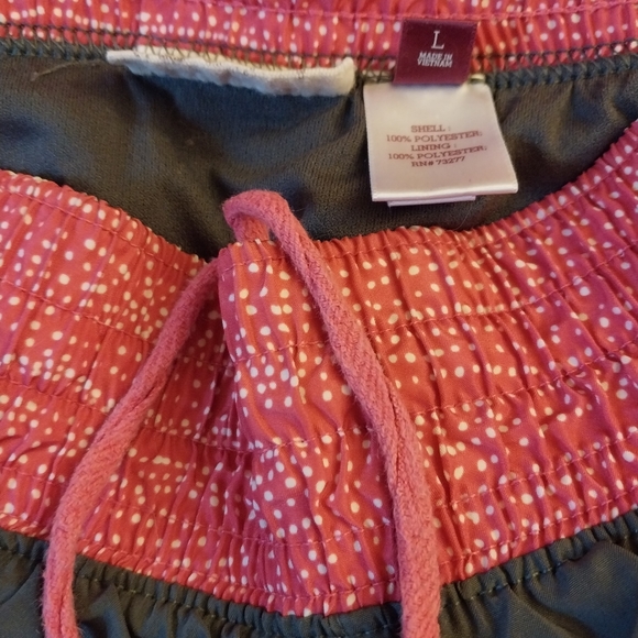 So Women's Juniors Athletic Shorts w Drawstrings & Underwear Liner Pink/Grey L - Picture 5 of 5